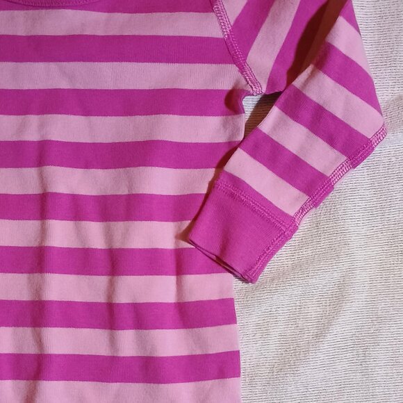 Hanna Andersson / Long Sleeve Rugby Shirt / Girls / 2T / Pink / Striped Preowned - Picture 5 of 6
